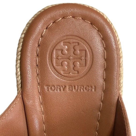 Tory Burch Women’s Suede Espadrille Wedge Slide Sandals in Brick! Size 6.5 - Picture 11 of 12